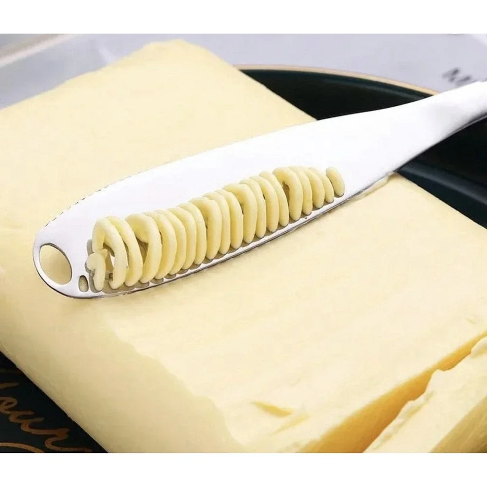 Stainless Steel Butter 3 In 1 Spreader  - 3 Gold And 5 Blue - Total 8.